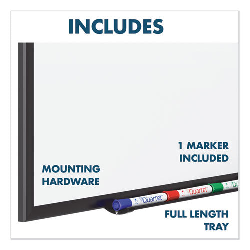 Classic Series Porcelain Magnetic Dry Erase Board, 36 X 24, White Surface, Black Aluminum Frame.