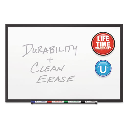 Classic Series Porcelain Magnetic Dry Erase Board,48 X 36, White Surface, Black Aluminum Frame
