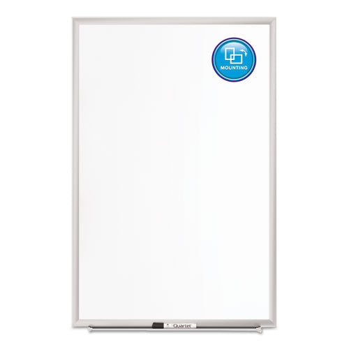 Classic Series Porcelain Magnetic Dry Erase Board, 48 X 36, White Surface, Silver Aluminum Frame.