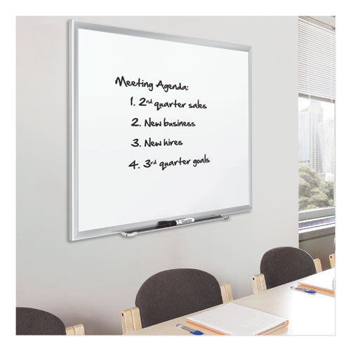 Classic Series Porcelain Magnetic Dry Erase Board, 48 X 36, White Surface, Silver Aluminum Frame.