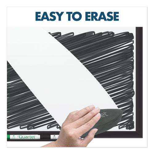 Classic Series Porcelain Magnetic Dry Erase Board, 60 X 36, White Surface, Black Aluminum Frame.