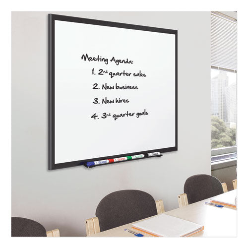 Classic Series Porcelain Magnetic Dry Erase Board, 96 X48, White Surface, Black Aluminum Frame