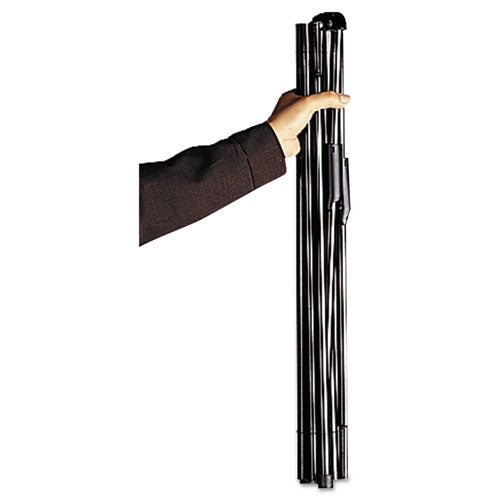 Heavy-duty Adjustable Instant Easel Stand, 25" To 63" High, Steel, Black.