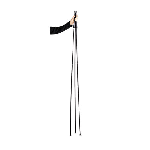 Full Size Instant Easel, 62.38" Maximum Height, Steel, Black.