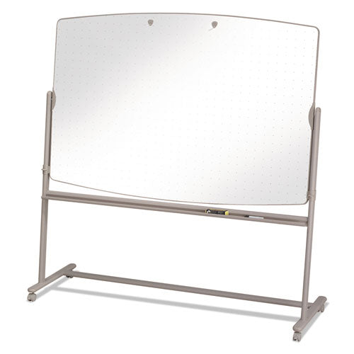 Total Erase Reversible Mobile Presentation Easel, Large, 72 X 48, White Surface, Neutral/beige Steel Frame