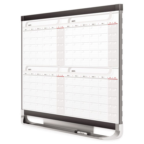 Prestige 2 Magnetic Total Erase Four-month Calendar, 36 X 24, White Surface, Graphite Fiberboard/plastic Frame