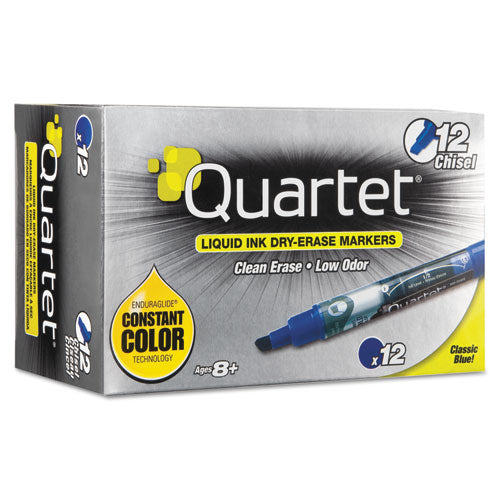 Enduraglide Dry Erase Marker, Broad Chisel Tip, Blue, Dozen.