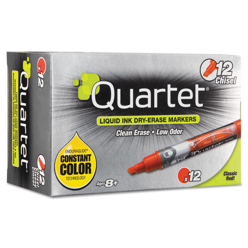 Enduraglide Dry Erase Marker, Broad Chisel Tip, Red, Dozen.