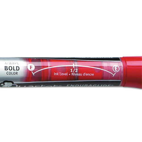 Enduraglide Dry Erase Marker, Broad Chisel Tip, Red, Dozen.