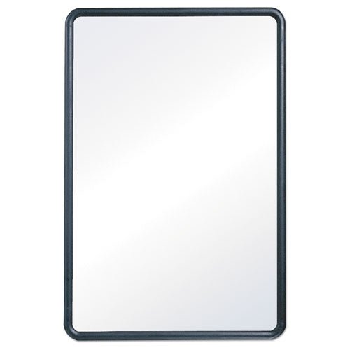 Contour Dry Erase Board, 48 X 36, Melamine White Surface, Black Plastic Frame
