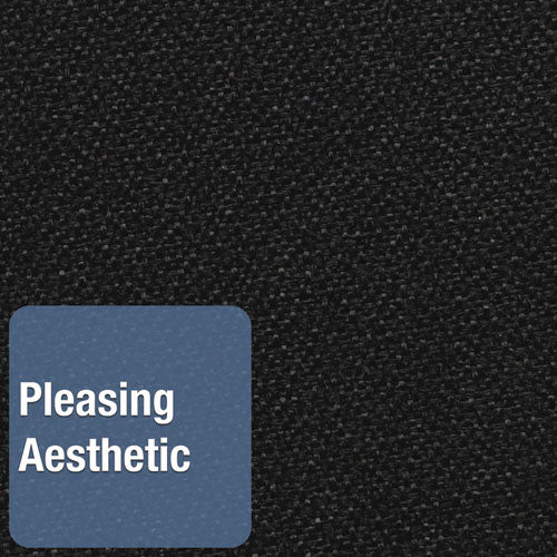 Oval Office Fabric Bulletin Board, 36 X 24, Black Surface.