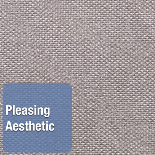 Oval Office Fabric Board, 48 X 36, Gray Surface.