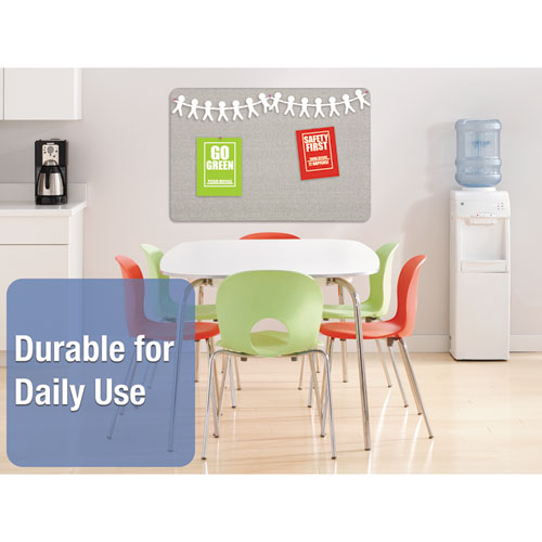 Oval Office Fabric Board, 48 X 36, Gray Surface.