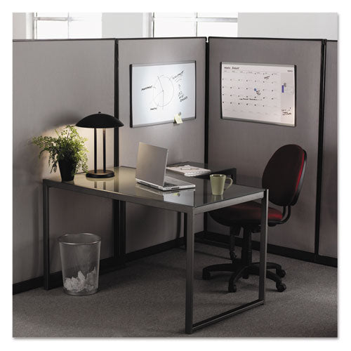 Arc Frame Cubicle Magnetic Dry Erase Board, 30 X 18, White Surface, Silver Aluminum Frame.