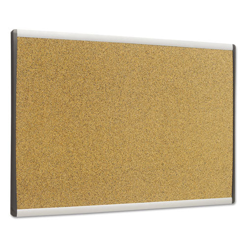 Arc Frame Cubicle Cork Board, 24 X 14, Tan Surface, Silver Aluminum Frame