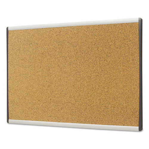 Arc Frame Cubicle Cork Board, 24 X 14, Tan Surface, Silver Aluminum Frame.