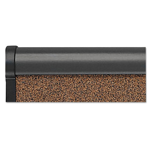 Prestige Bulletin Board, Brown Graphite-blend Surface,48 X 36, Graphite Gray Aluminum Frame