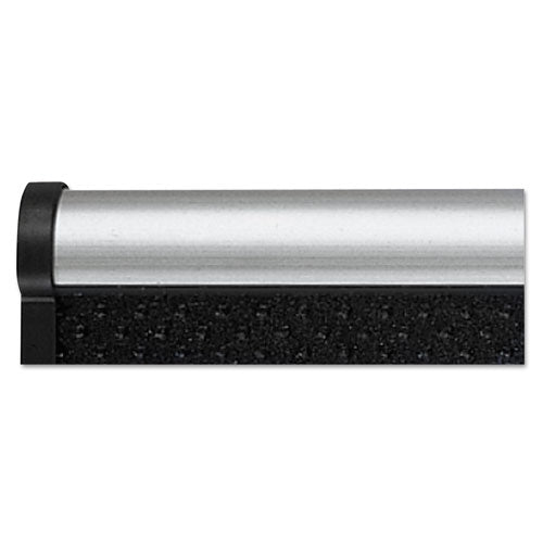 Prestige Embossed Foam Bulletin Board, 36 X 24, Black Surface, Silver Aluminum Frame.