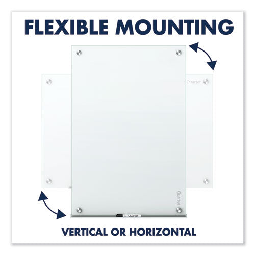 Infinity Glass Marker Board, 24 X 18, White Surface.