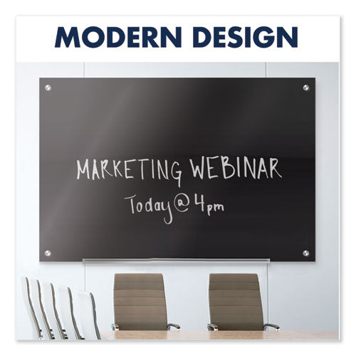 Infinity Glass Marker Board, 36 X 24, Black Surface.