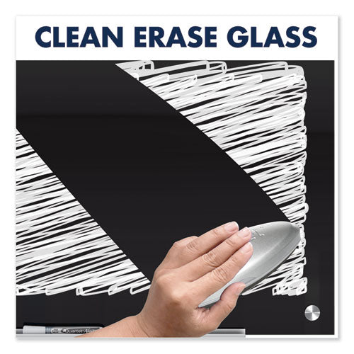 Infinity Glass Marker Board, 36 X 24, Black Surface.