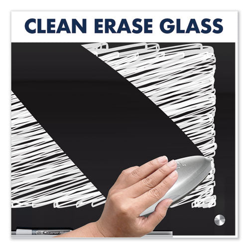 Infinity Glass Marker Board, 48 X 36, Black Surface.