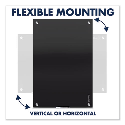 Infinity Glass Marker Board, 48 X 36, Black Surface.