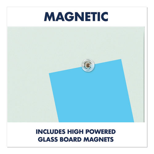 Invisamount Magnetic Glass Marker Board, 50 X 28, White Surface.