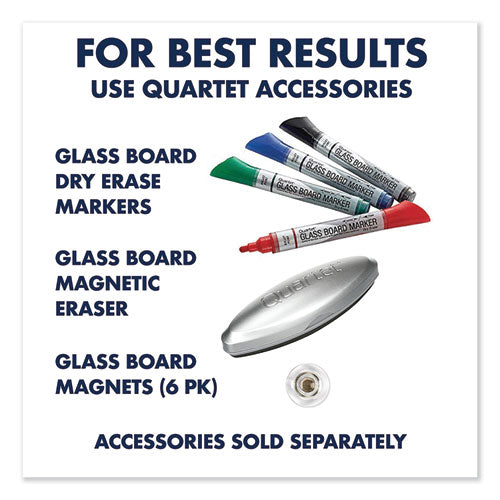 Desktop Magnetic Glass Dry-erase Panel, 23 X 17, White Surface.