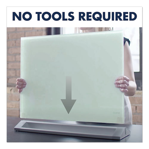 Desktop Magnetic Glass Dry-erase Panel, 23 X 17, White Surface.