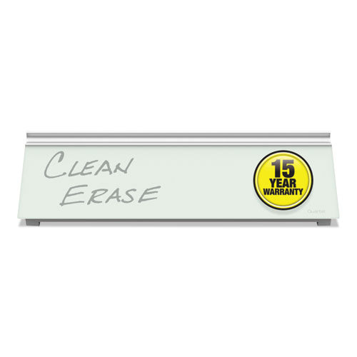 Glass Dry Erase Desktop Computer Pad, 18 X 6, White Surface.