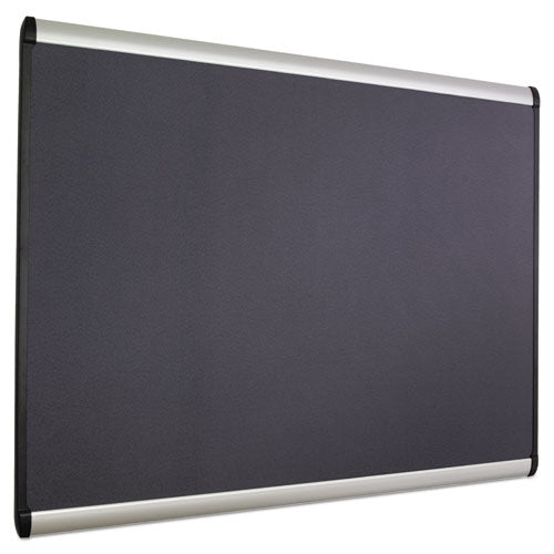 Prestige Plus Magnetic Fabric Bulletin Boards, 36 X 24, Gray Surface, Silver Aluminum Frame.