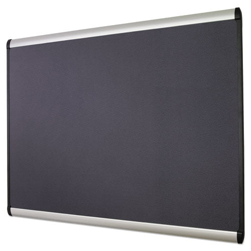 Prestige Plus Magnetic Fabric Bulletin Boards, 36 X 24, Gray Surface, Silver Aluminum Frame.