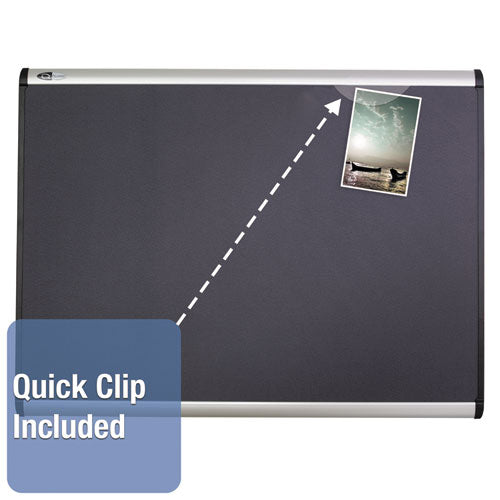 Prestige Plus Magnetic Fabric Bulletin Boards, 72 X 48, Gray Surface, Silver Aluminum Frame.