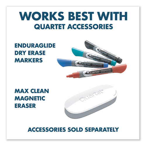 Fusion Nano-clean Magnetic Whiteboard, 48 X 36, White Surface, Black Aluminum Frame.