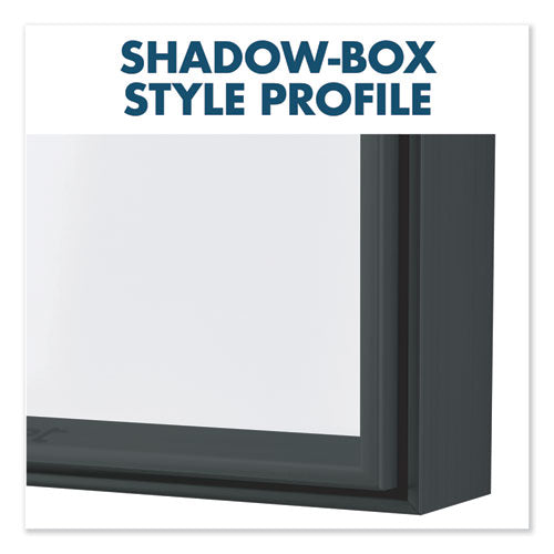 Fusion Nano-clean Magnetic Whiteboard, 48 X 36, White Surface, Black Aluminum Frame.