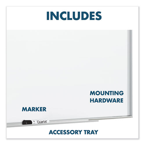 Fusion Nano-clean Magnetic Whiteboard, 48 X 36, White Surface, Silver Aluminum Frame.
