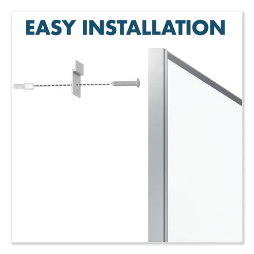 Fusion Nano-clean Magnetic Whiteboard, 48 X 36, White Surface, Silver Aluminum Frame.