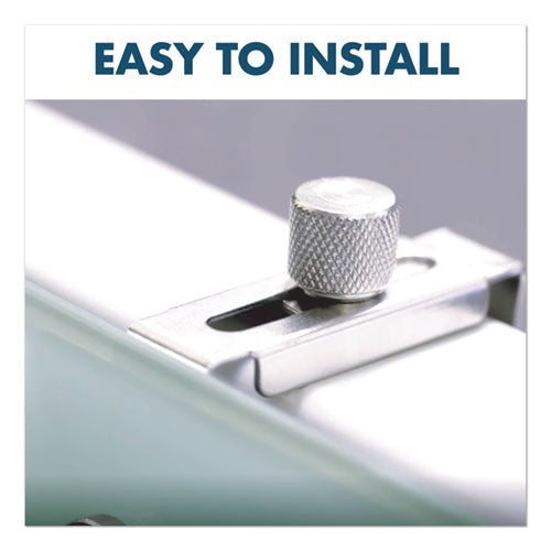 Infinity Magnetic Glass Dry Erase Cubicle Board, 30 X 18, White Surface.