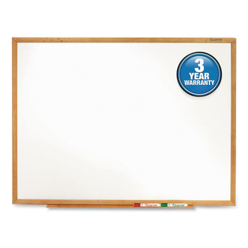Classic Series Total Erase Dry Erase Boards, 36 X 24, White Surface, Oak Fiberboard Frame.