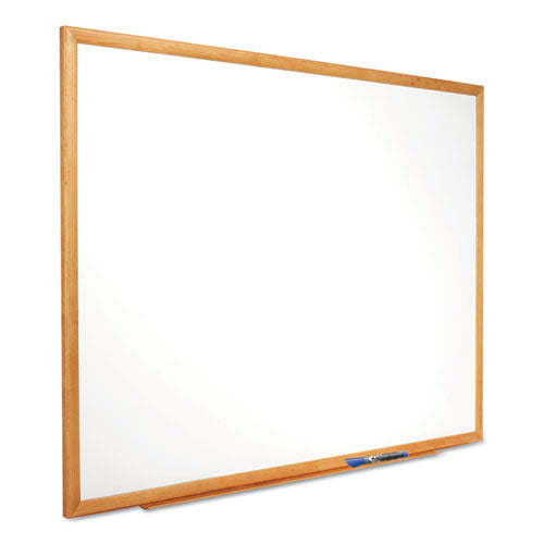 Classic Series Total Erase Dry Erase Boards, 36 X 24, White Surface, Oak Fiberboard Frame.