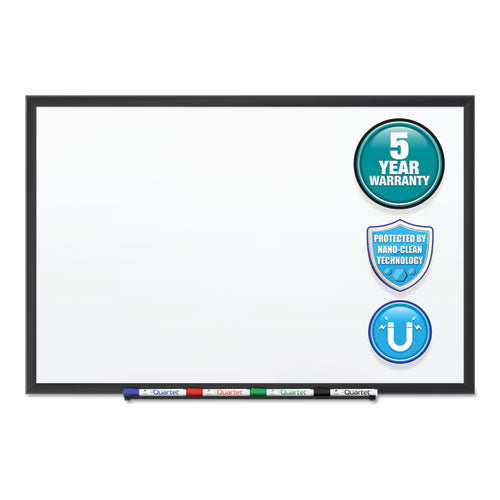 Classic Series Nano-clean Dry Erase Board, 36 X 24, White Surface, Black Aluminum Frame.