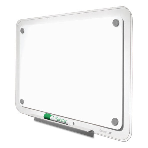 Iq Total Erase Translucent-edge Board, 36 X 23, White Surface, Clear Plastic Frame.