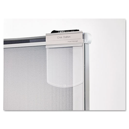 Premium Workstation Privacy Screen, 38w X 64d, Translucent Clear/silver.