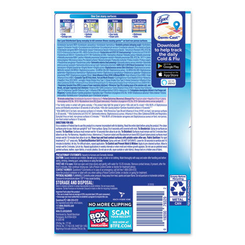 Disinfectant Spray, Crisp Linen Scent, 19 Oz Aerosol Spray.