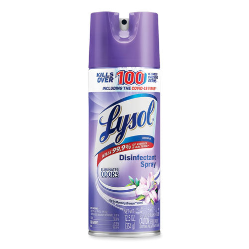 Disinfectant Spray, Early Morning Breeze, 12.5 Oz Aerosol Spray, 12/carton.