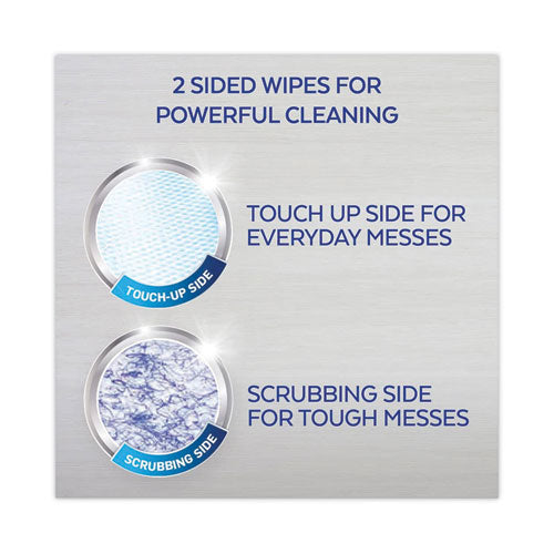 Dual Action Disinfecting Wipes, 1-ply, 7 X 7.5, Citrus, White/purple, 75/canister, 6 Canisters/carton.