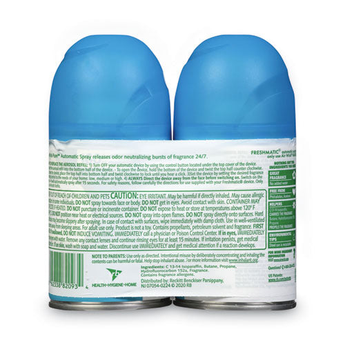 Freshmatic Ultra Spray Refill, Fresh Waters, 5.89 Oz Aerosol Spray, 2/pack 3 Packs/carton