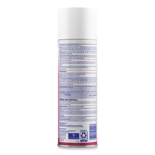 Foaming Disinfectant Cleaner, 24 Oz Aerosol Spray, 12/carton.
