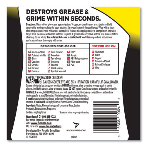 Heavy Duty Cleaner Degreaser, 32 Oz Spray Bottle, 6/carton.